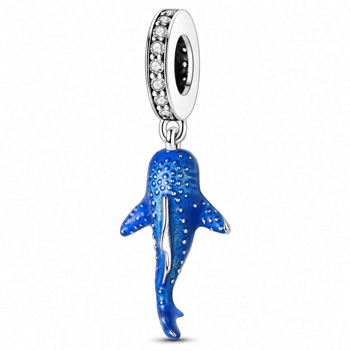 S925 Sterling Silver Luminous Whale Shark Pendant Charm Bracelets