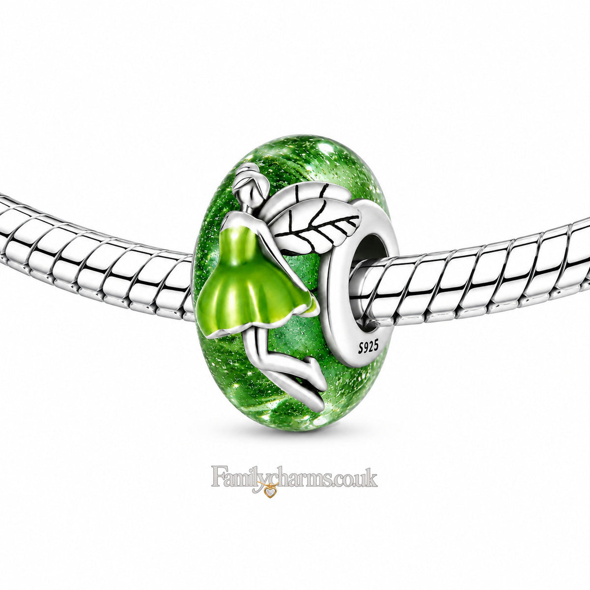 Moonlight Fairy Bead Charm Pendant Charm Hallmarked S925 for Charm Bracelet and Necklace