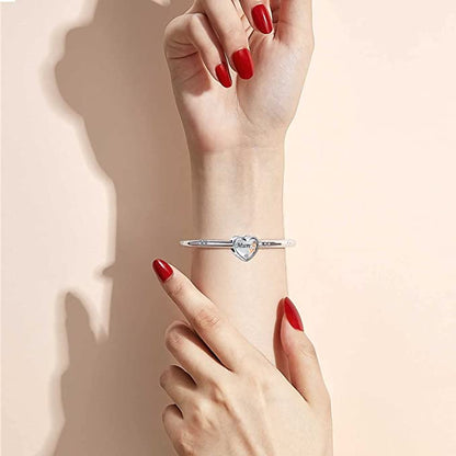 Mum I Love You Heart Sterling Silver Charm Hallmarked S925 for Charm Bracelet and Necklace