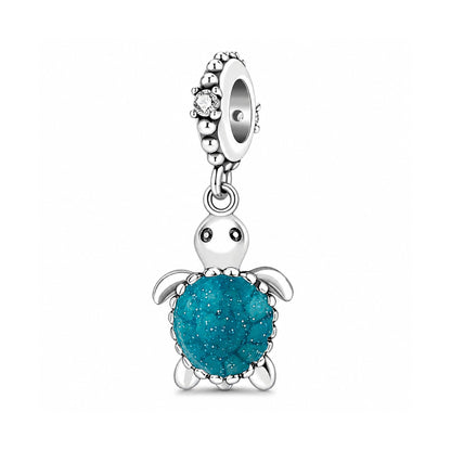 Murano Glass Baby Turtle Sterling Silver Charm Hallmarked S925 for Charm Bracelet and Necklace