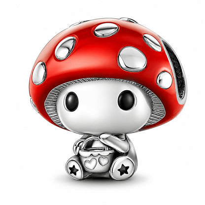 Mushroom Sterling Silver Charm Hallmarked S925 for Charm Bracelet and Necklace