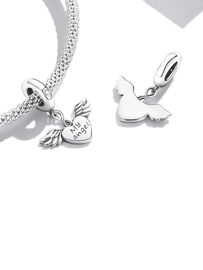 My Angel Pendant Sterling Silver Charm Hallmarked S925 for Charm Bracelet and Necklace