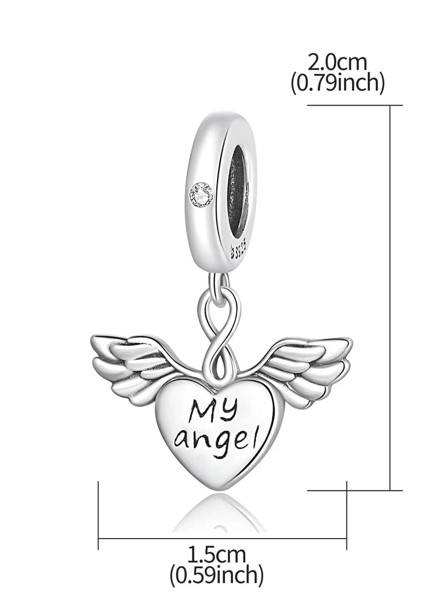 My Angel Pendant Charm for Bracelet, S925 Sterling Silver