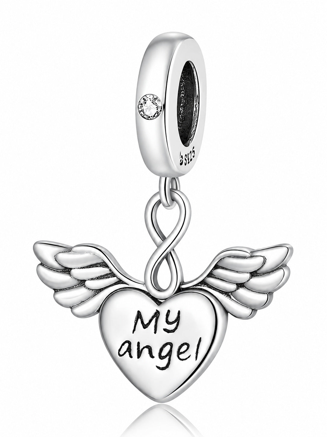 My Angel Pendant Sterling Silver Charm Hallmarked S925 for Charm Bracelet and Necklace