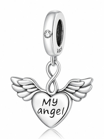 My Angel Pendant Sterling Silver Charm Hallmarked S925 for Charm Bracelet and Necklace