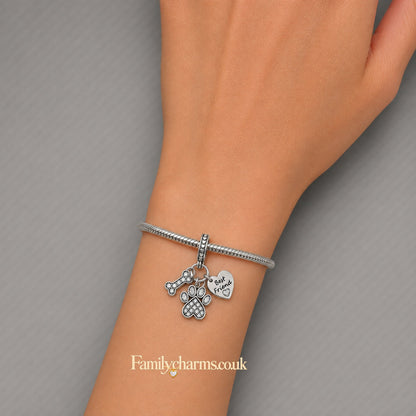 My Dog Best Friend Sterling Silver Charm Hallmarked S925 for Charm Bracelet and Necklace
