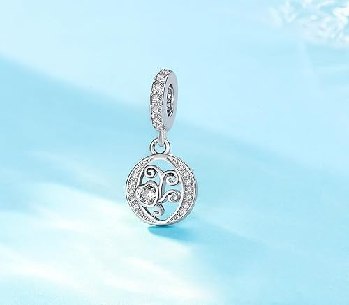 Classic Alphabet Letters A to Z Sterling Silver Dangle Charm Hallmarked S925 for Charm Bracelet and Necklace