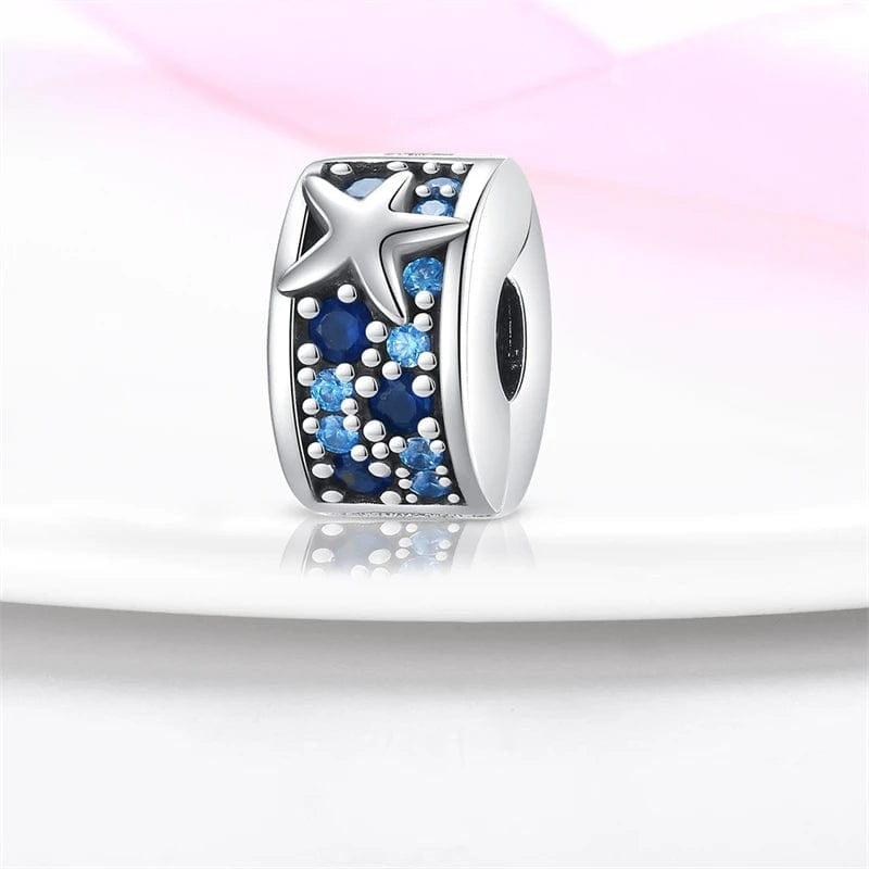 Ocean Starfish Clip Sterling Silver Charm Hallmarked S925 for Charm Bracelet and Necklace