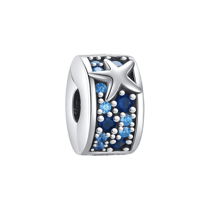 Ocean Starfish Clip Sterling Silver Charm Hallmarked S925 for Charm Bracelet and Necklace