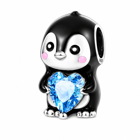 Cute Penguin Sterling Silver Charm Hallmarked S925 for Charm Bracelet and Necklace