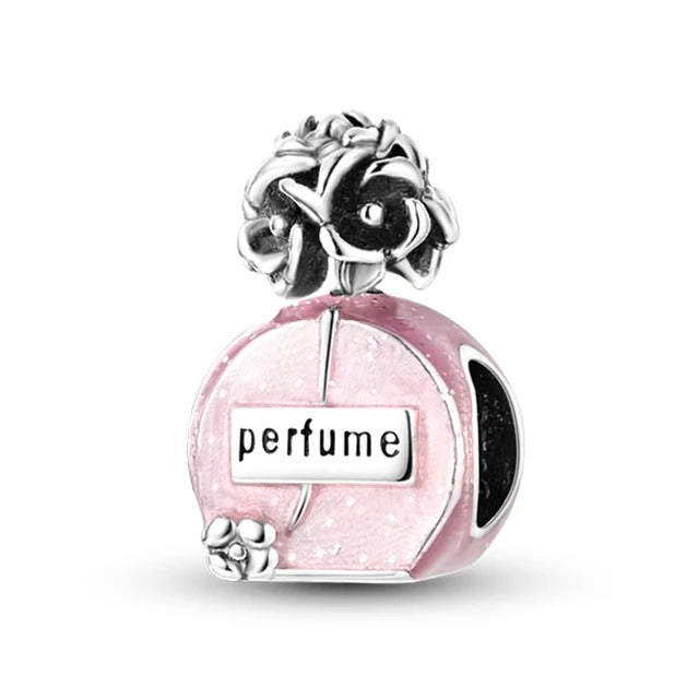 Perfume Bottle Charm for Bracelet, S925 Sterling Silver