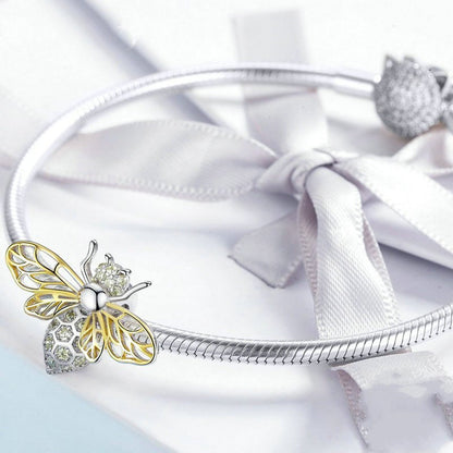 Queen Bee Sterling Silver Charm Hallmarked S925 for Charm Bracelet and Necklace