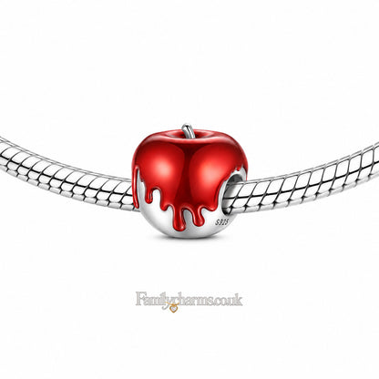 Red Apple Charm Hallmarked S925 for Charm Bracelet and Necklace