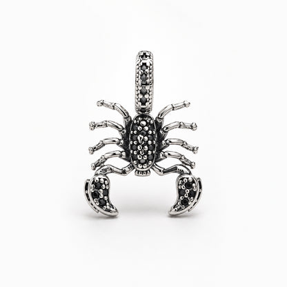 Black Scorpion Dangle Charm Hallmarked S925 for Charm Bracelet and Necklace