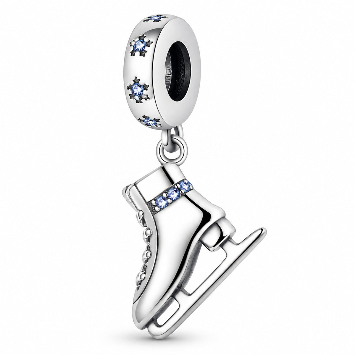 S925 Sterling Silver Skate Charm For Bracelets