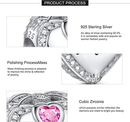 Sister I Love You Sterling Silver Charm Hallmarked S925 for Charm Bracelet and Necklace