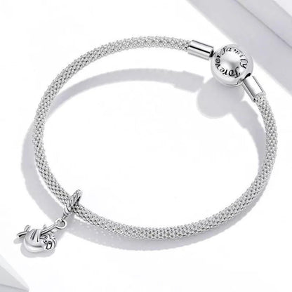 Sloth Charm for Bracelet, S925 Sterling Silver