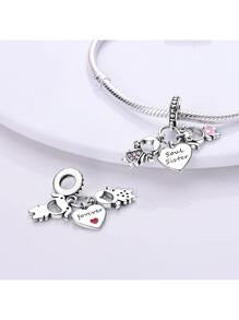 Soul Sisters Pendant Charm for Bracelet, S925 Sterling Silver