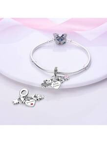 Soul Sisters Pendant Sterling Silver Charm Hallmarked S925 for Charm Bracelet and Necklace