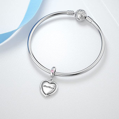 Spinning Mother Dangle Sterling Silver Charm Hallmarked S925 for Charm Bracelet and Necklace