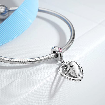 Spinning Mother Dangle Sterling Silver Charm Hallmarked S925 for Charm Bracelet and Necklace