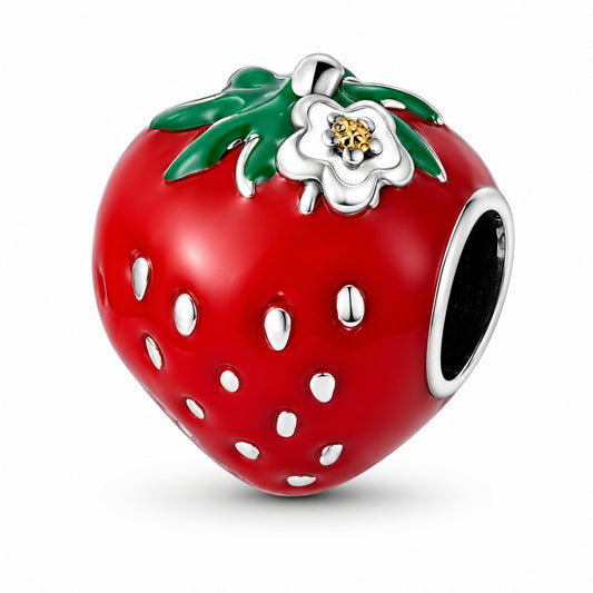 Strawberry Charm Hallmarked S925 for Charm Bracelet and Necklace