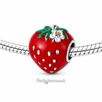 Strawberry Charm Hallmarked S925 for Charm Bracelet and Necklace