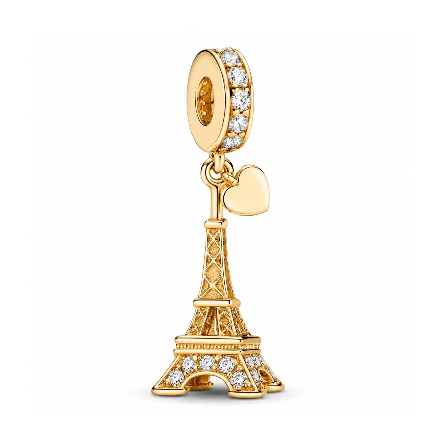 Tower & Heart Charm Hallmarked S925 for Charm Bracelet and Necklace