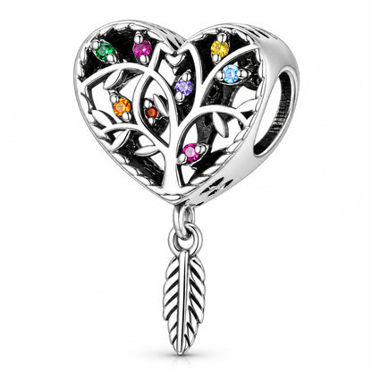 Rainbow Dreamcatcher Sterling Silver Charm Hallmarked S925 for Charm Bracelet and Necklace