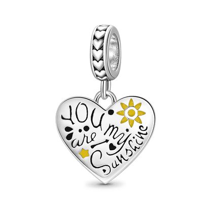 You Are My Sunshine Sterling Silver Charm Hallmarked S925 for Charm Bracelet and Necklace