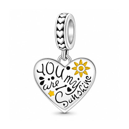 You Are My Sunshine Sterling Silver Charm Hallmarked S925 for Charm Bracelet and Necklace