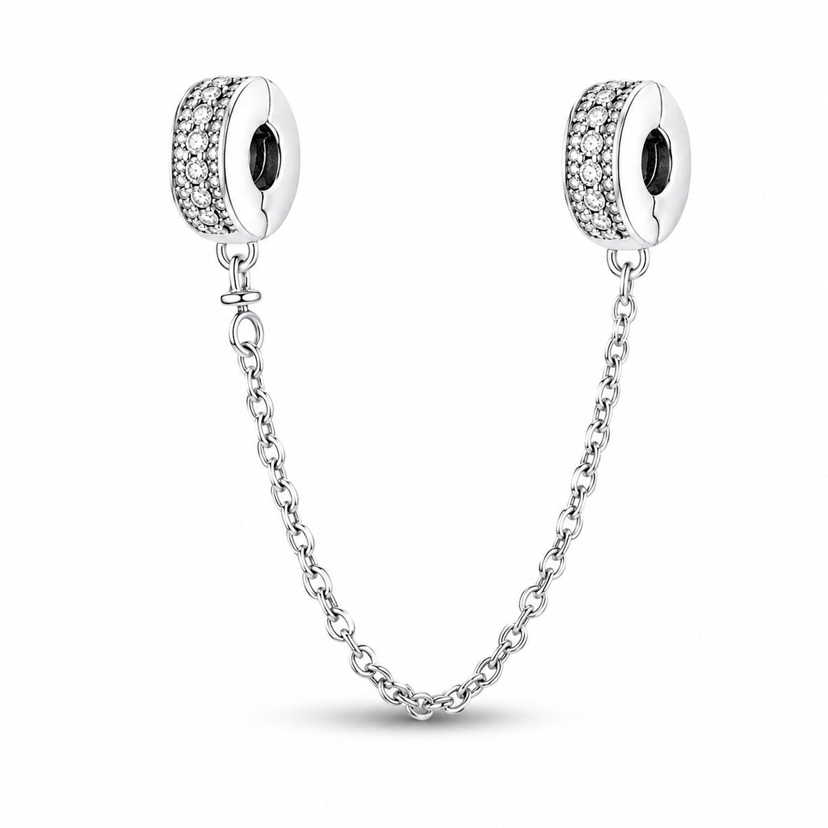 S925 Sterling Silver Elegance Safety Chain Charm for Bracelets