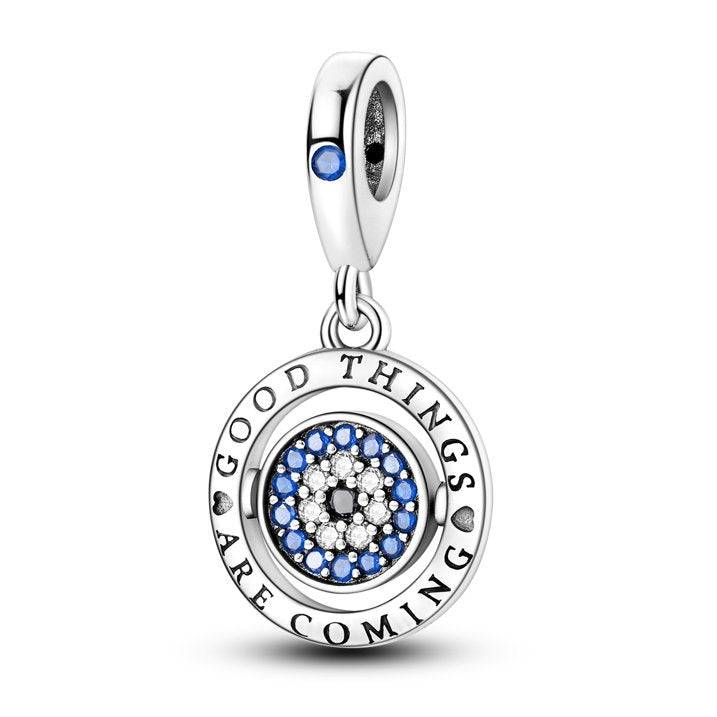Good Things Are Coming Dangle Sterling Silver Charm Hallmarked S925 for Charm Bracelet and Necklace