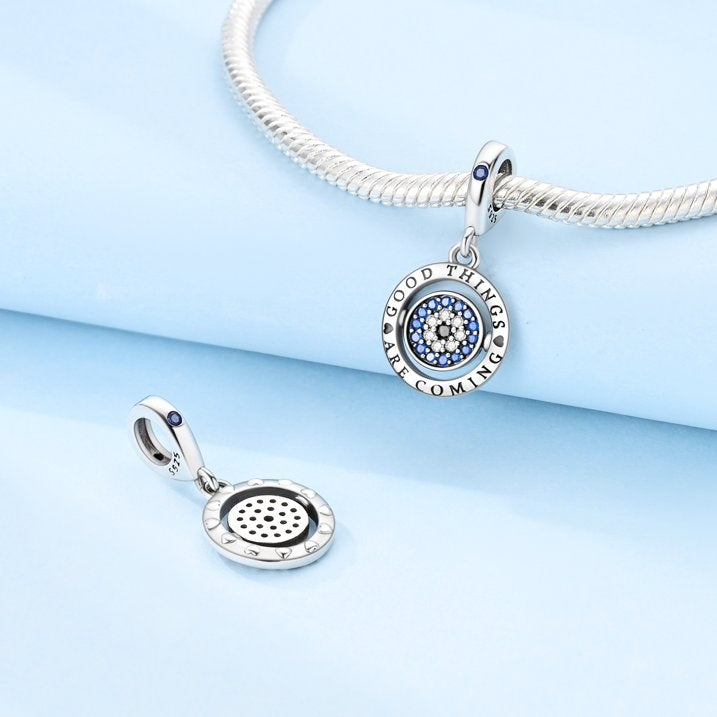 Good Things Are Coming Dangle Sterling Silver Charm Hallmarked S925 for Charm Bracelet and Necklace