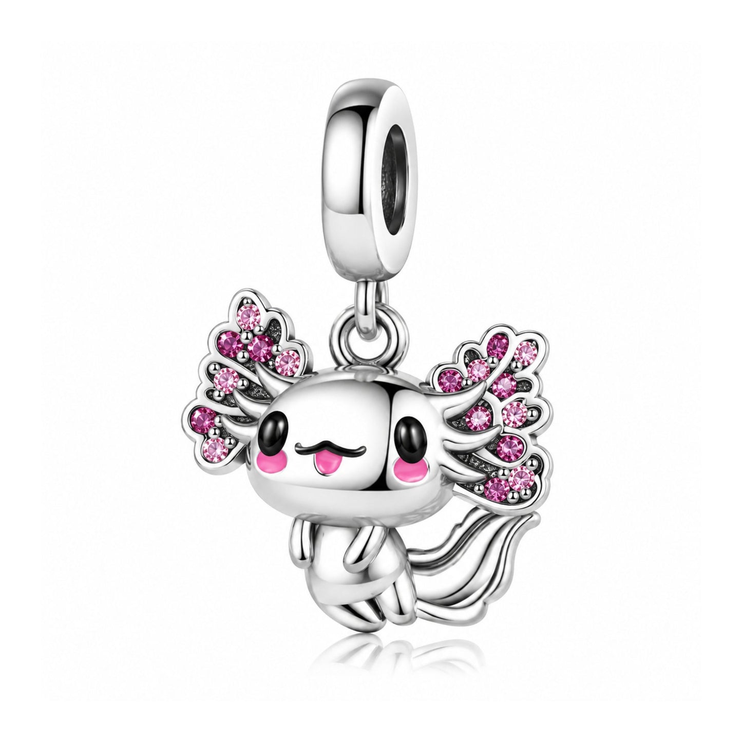 Mexican Axolotl Sterling Silver Charm Hallmarked S925 for Charm Bracelet and Necklace