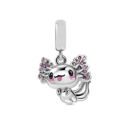 Mexican Axolotl Sterling Silver Charm Hallmarked S925 for Charm Bracelet and Necklace