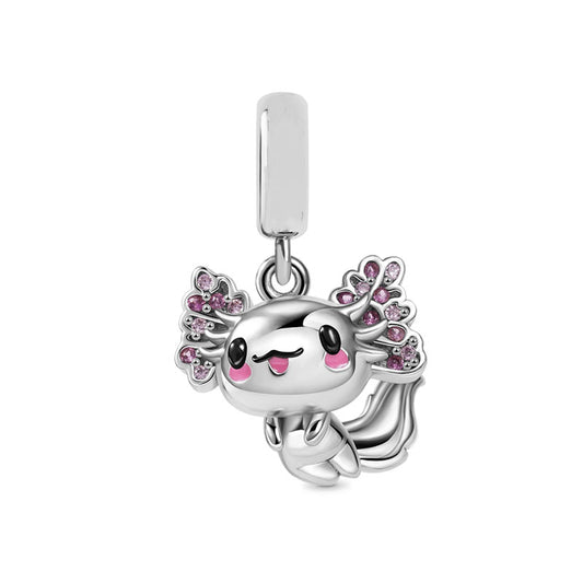Mexican Axolotl Sterling Silver Charm Hallmarked S925 for Charm Bracelet and Necklace