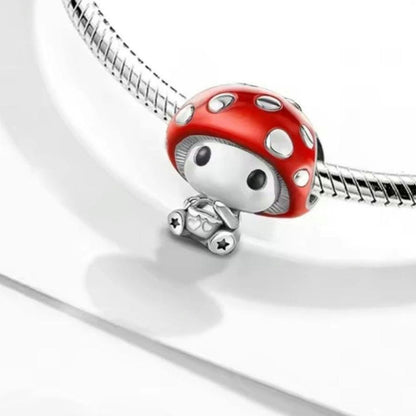 Mushroom Sterling Silver Charm Hallmarked S925 for Charm Bracelet and Necklace